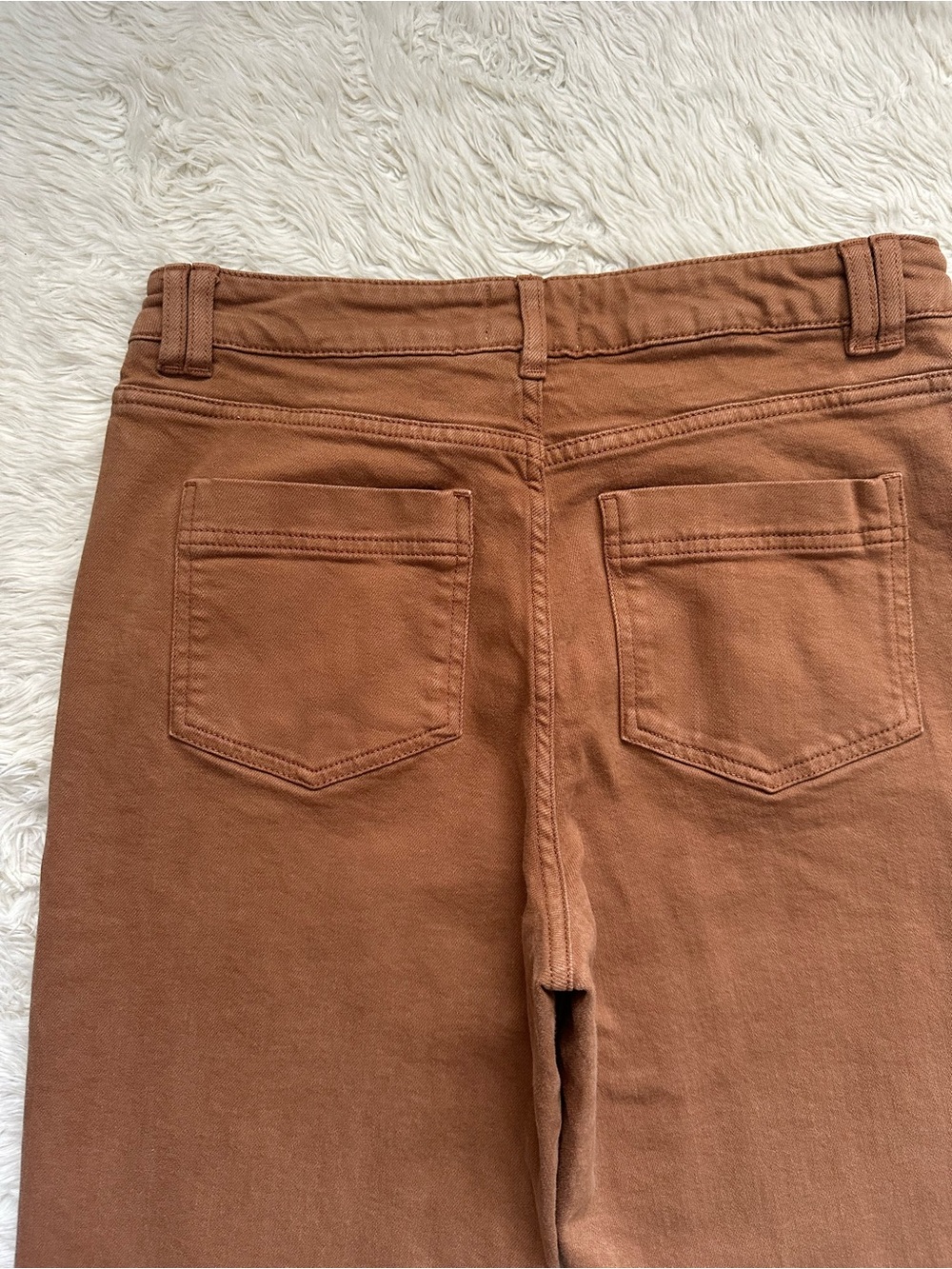 Sezane Pants Manu Trousers Front Pleats Tapered Leg Coffee Brown Sz 38 US 6 - Picture 8 of 15